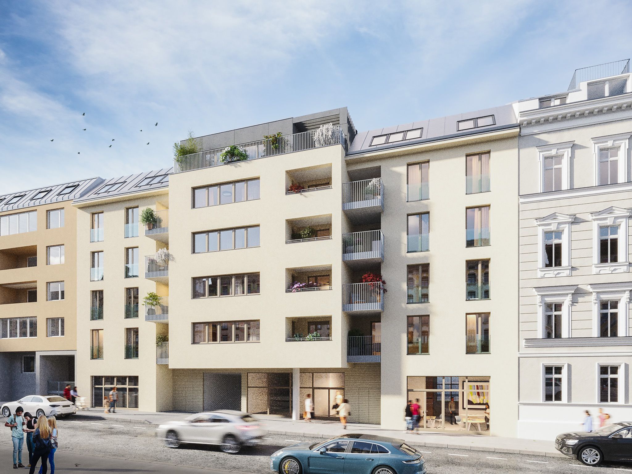 Hübl & Partner Parkside Green Residences | Modernes Wohngebäude | cottageviertel Eigentumswohnung währingerpark türkenschanzpark freifinanziert neubau hübl & Partner direkt vom Bauträger Neubauprojekt 1180
