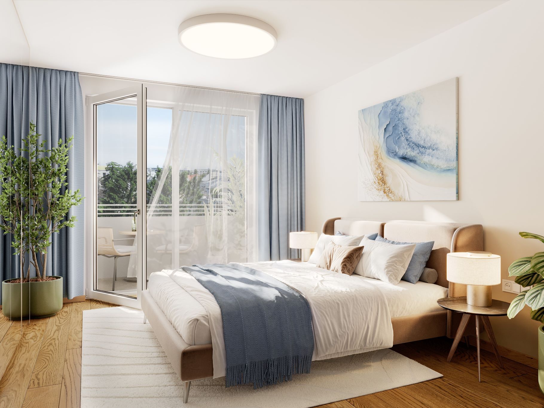 Neubauprojekte LIVE21 in 1210 Wien Floridsdorf nahe Donauinsel und Marchfeldkanal wohnen - Schlafzimmer