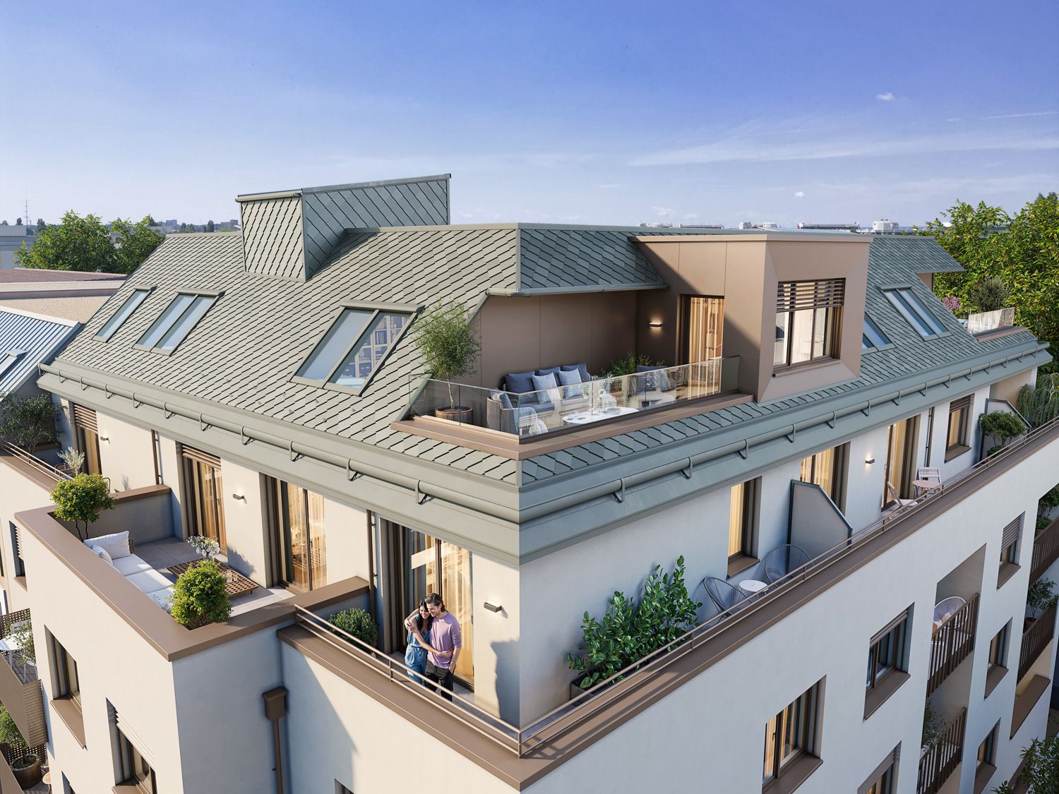 Neubauprojekte LIVE21 in 1210 Wien Floridsdorf nahe Donauinsel und Marchfeldkanal wohnen - Balkone und Freiflächen