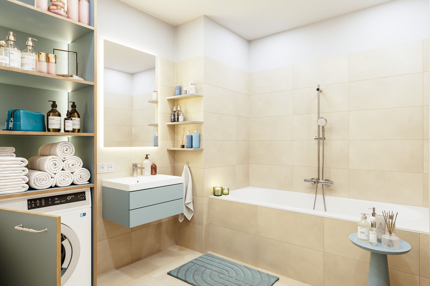 Neubauprojekte LIVE21 in 1210 Wien Floridsdorf nahe Donauinsel und Marchfeldkanal wohnen - Badezimmer mit Wanne