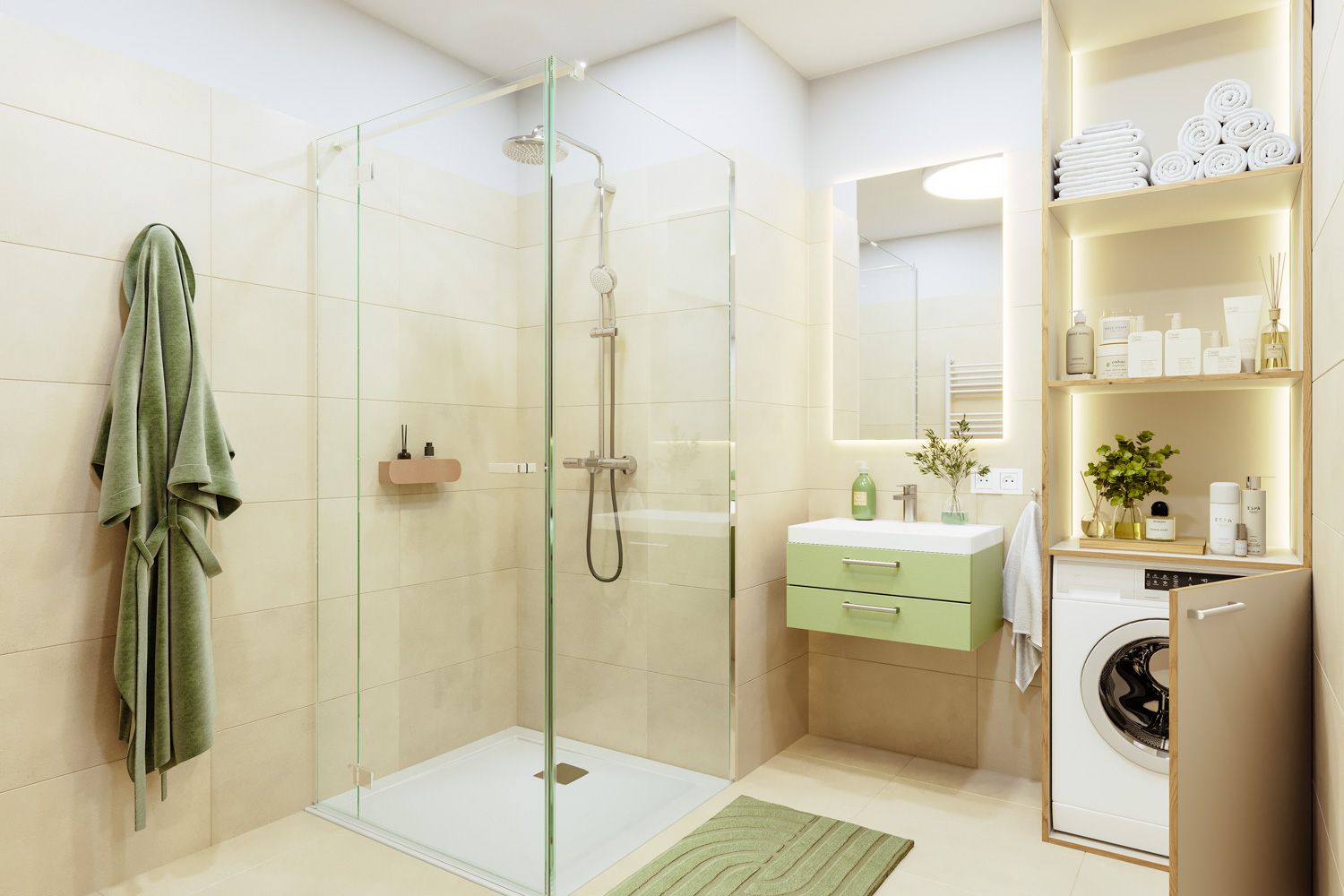 Neubauprojekte LIVE21 in 1210 Wien Floridsdorf nahe Donauinsel und Marchfeldkanal wohnen - Badezimmer mit Dusche