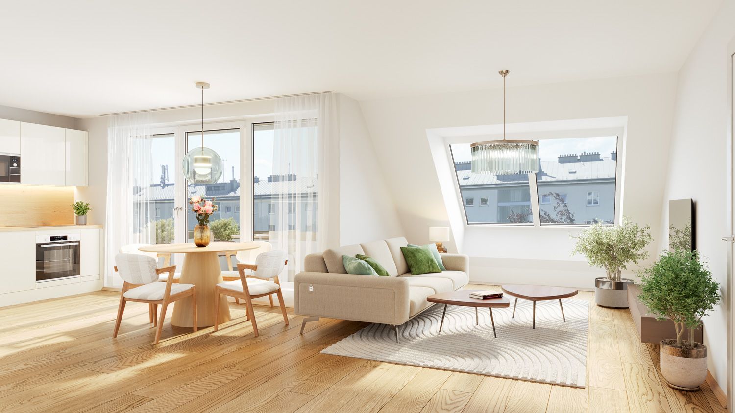 Neubauprojekte LIVE21 in 1210 Wien Floridsdorf nahe Donauinsel und Marchfeldkanal wohnen - Dachgeschoßwohnung