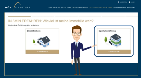 Bewertung der Immobilie mit Rechner automatisches Ergebnis