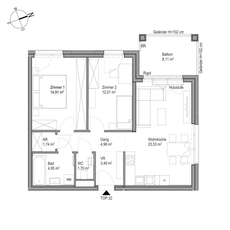 AmRain_Grundriss_Stiege08_Top_22