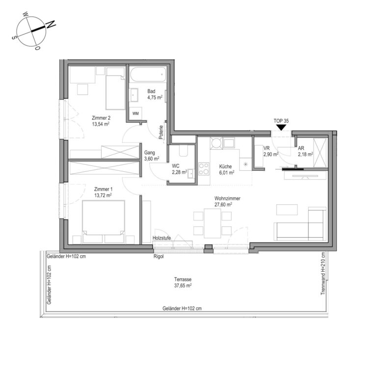 AmRain_Grundriss_Stiege09_Top35